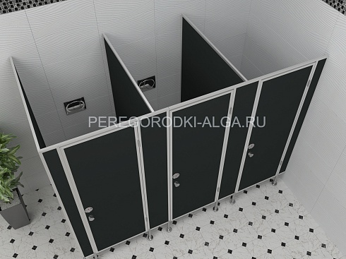 Изображение Сантехнические туалетные перегородки Бизнес (3 кабины) 